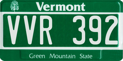 VT license plate VVR392