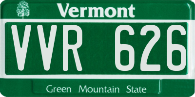 VT license plate VVR626