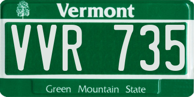 VT license plate VVR735
