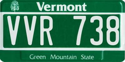 VT license plate VVR738