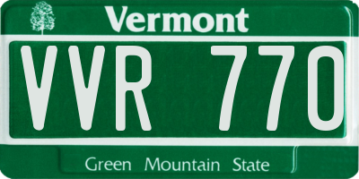 VT license plate VVR770