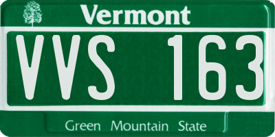 VT license plate VVS163
