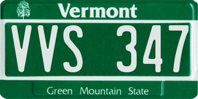 VT license plate VVS347