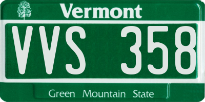 VT license plate VVS358