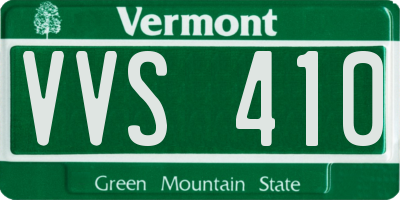 VT license plate VVS410