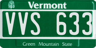 VT license plate VVS633