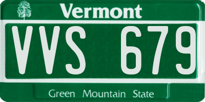 VT license plate VVS679