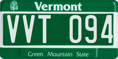 VT license plate VVT094