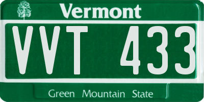 VT license plate VVT433