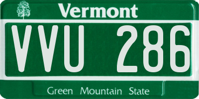 VT license plate VVU286