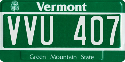 VT license plate VVU407