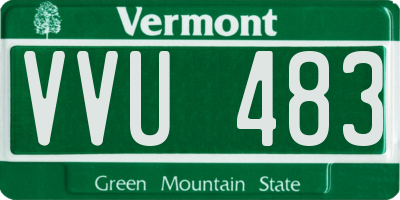 VT license plate VVU483