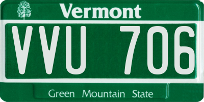 VT license plate VVU706