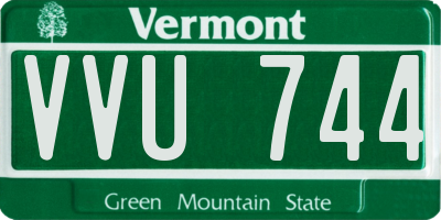 VT license plate VVU744