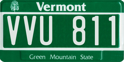 VT license plate VVU811