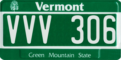 VT license plate VVV306