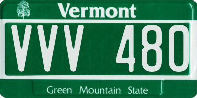 VT license plate VVV480
