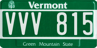 VT license plate VVV815