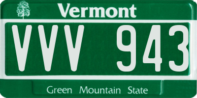 VT license plate VVV943