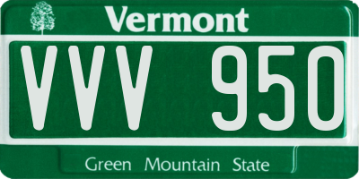 VT license plate VVV950