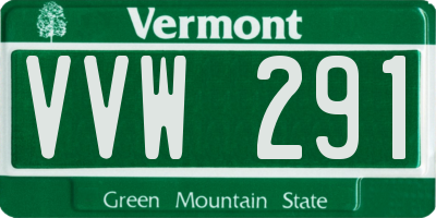 VT license plate VVW291