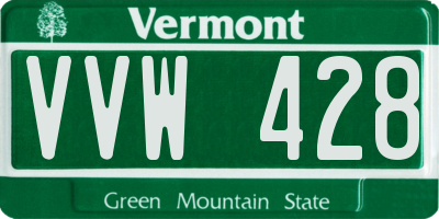 VT license plate VVW428