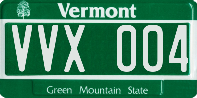 VT license plate VVX004