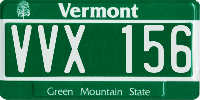 VT license plate VVX156
