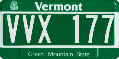 VT license plate VVX177