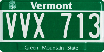 VT license plate VVX713