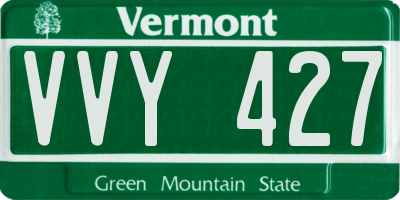 VT license plate VVY427