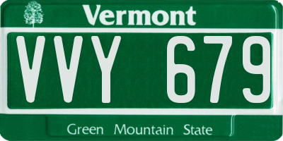 VT license plate VVY679