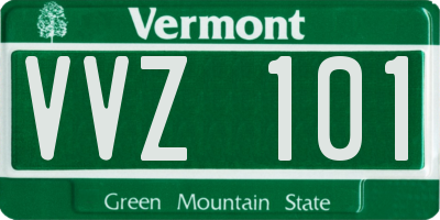 VT license plate VVZ101