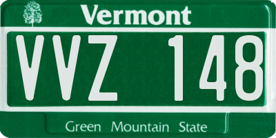VT license plate VVZ148