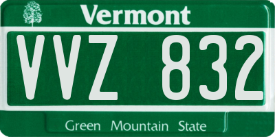 VT license plate VVZ832