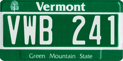 VT license plate VWB241