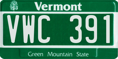 VT license plate VWC391