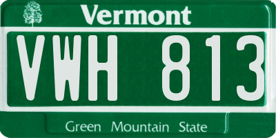 VT license plate VWH813