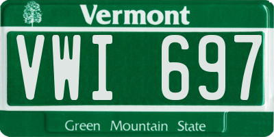 VT license plate VWI697
