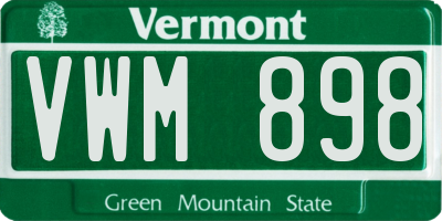 VT license plate VWM898