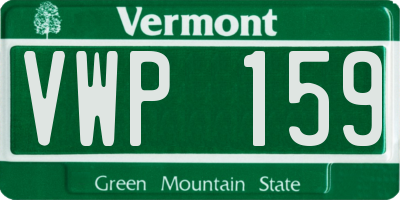 VT license plate VWP159