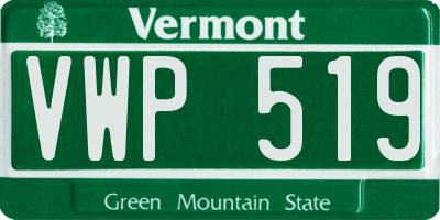 VT license plate VWP519