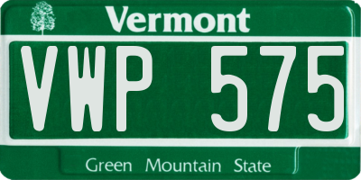 VT license plate VWP575