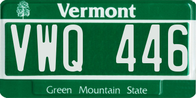 VT license plate VWQ446