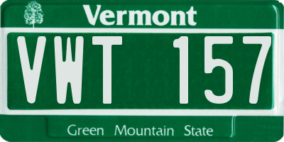 VT license plate VWT157