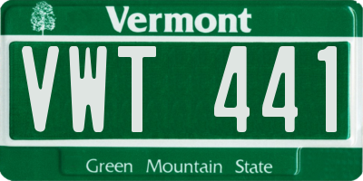 VT license plate VWT441