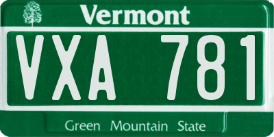VT license plate VXA781