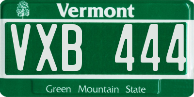 VT license plate VXB444