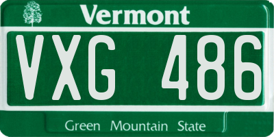 VT license plate VXG486