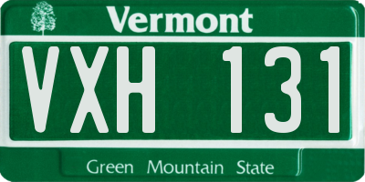 VT license plate VXH131